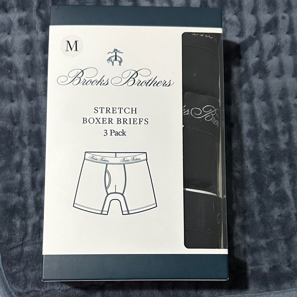 Brooks Brothers Navy Boxer Briefs 3 Pack